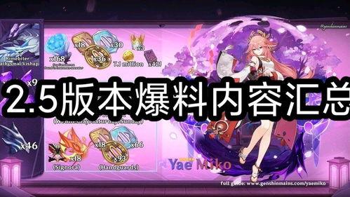 原神爆料版本大全最新,揭秘最新游戏资讯与精彩内容